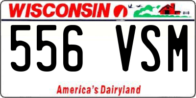 WI license plate 556VSM