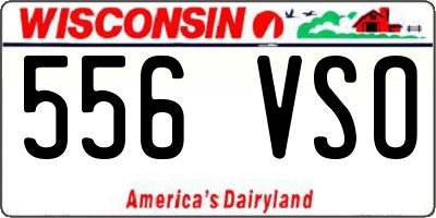 WI license plate 556VSO