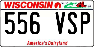 WI license plate 556VSP
