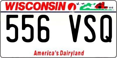 WI license plate 556VSQ