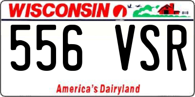 WI license plate 556VSR