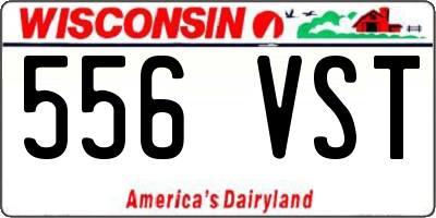 WI license plate 556VST