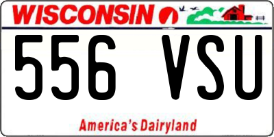 WI license plate 556VSU