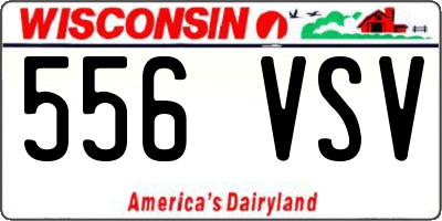 WI license plate 556VSV