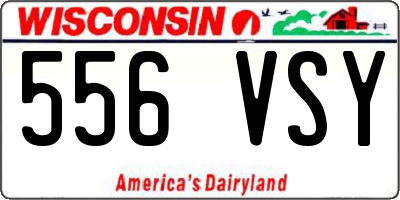 WI license plate 556VSY