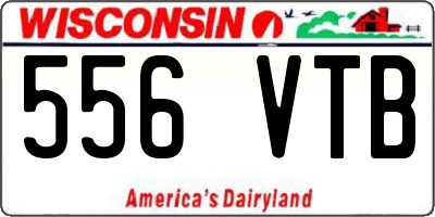 WI license plate 556VTB