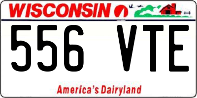 WI license plate 556VTE