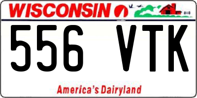 WI license plate 556VTK