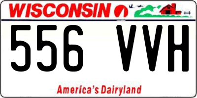 WI license plate 556VVH