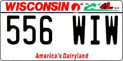 WI license plate 556WIW
