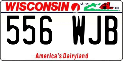 WI license plate 556WJB