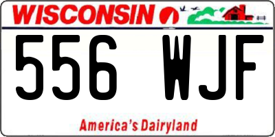 WI license plate 556WJF