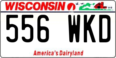 WI license plate 556WKD