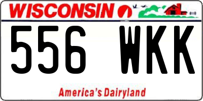 WI license plate 556WKK
