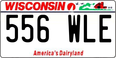 WI license plate 556WLE