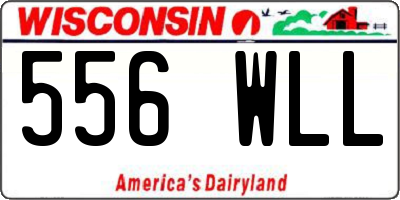 WI license plate 556WLL