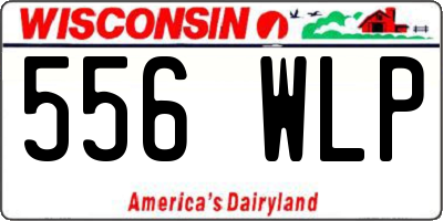 WI license plate 556WLP