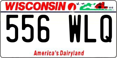 WI license plate 556WLQ