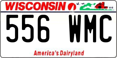 WI license plate 556WMC