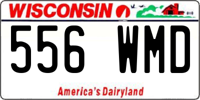 WI license plate 556WMD