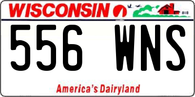 WI license plate 556WNS