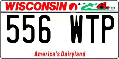 WI license plate 556WTP