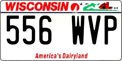 WI license plate 556WVP