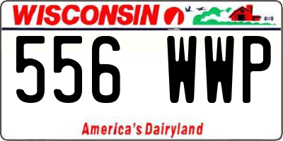 WI license plate 556WWP
