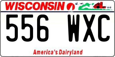 WI license plate 556WXC
