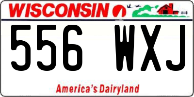 WI license plate 556WXJ