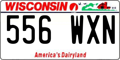 WI license plate 556WXN