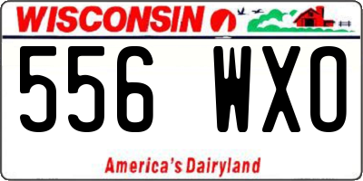WI license plate 556WXO