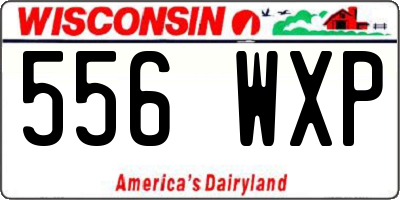 WI license plate 556WXP