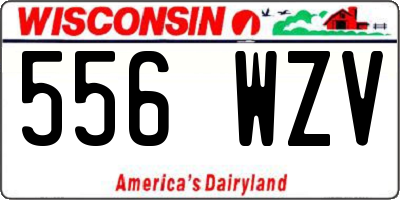 WI license plate 556WZV