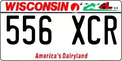 WI license plate 556XCR