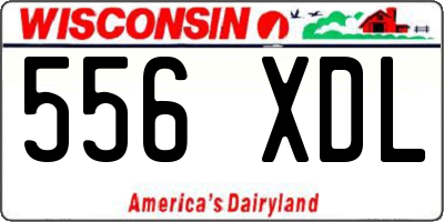 WI license plate 556XDL