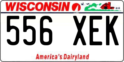 WI license plate 556XEK