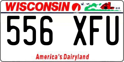 WI license plate 556XFU