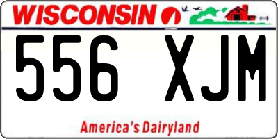 WI license plate 556XJM