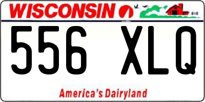 WI license plate 556XLQ