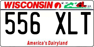 WI license plate 556XLT