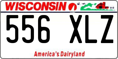 WI license plate 556XLZ