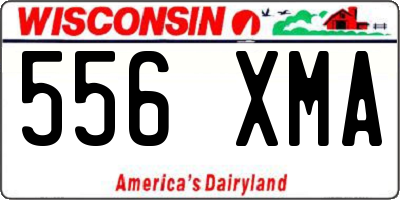WI license plate 556XMA