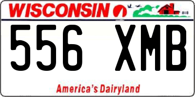 WI license plate 556XMB