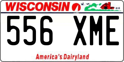 WI license plate 556XME