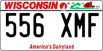 WI license plate 556XMF