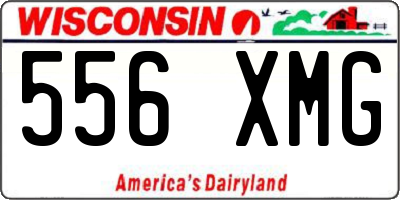 WI license plate 556XMG