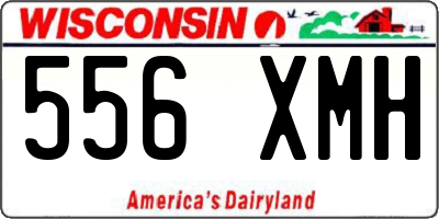 WI license plate 556XMH