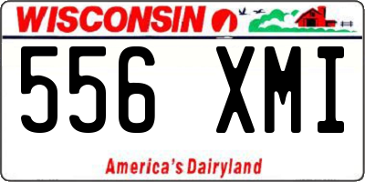 WI license plate 556XMI
