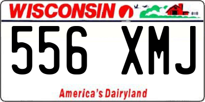 WI license plate 556XMJ